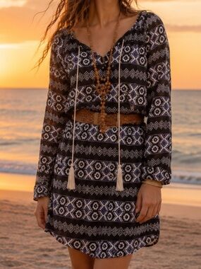 ruched cut out sides long sleeve mini dress Cut-Out Side – Krzno DEC New Week 1 back look of the Style:Tee Boynton Beach Florida's Trusted